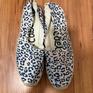 Sam Edelman Blue Leopard Print Espadrilles